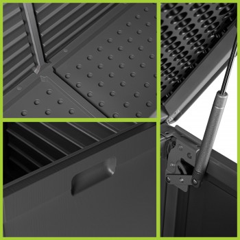 Zahradní box Larus - 390 litrů - tmavě šedá GRINDI IN THE GARDEN - 14