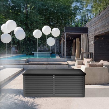 Zahradní box Larus - 390 litrů - tmavě šedá GRINDI IN THE GARDEN - 15