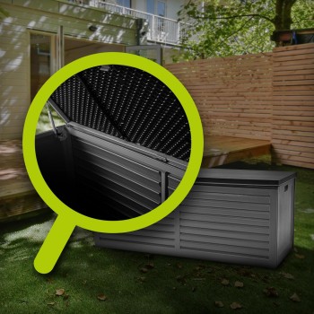 Zahradní box Larus - 390 litrů - tmavě šedá GRINDI IN THE GARDEN - 13