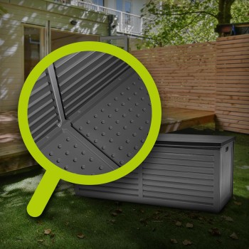 Zahradní box Larus - 390 litrů - tmavě šedá GRINDI IN THE GARDEN - 12