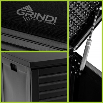 Zahradní box Larus - 390 litrů - černá GRINDI IN THE GARDEN - 9