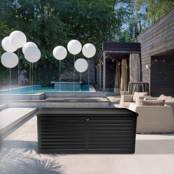 Zahradní box Larus - 390 litrů - černá GRINDI IN THE GARDEN - 11