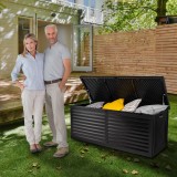 Zahradní box Larus - 390 litrů - černá GRINDI IN THE GARDEN - 14