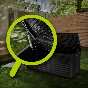 Zahradní box Larus - 390 litrů - černá GRINDI IN THE GARDEN - 10