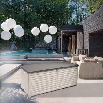 Zahradní box Larus - 390 litrů - béžová GRINDI IN THE GARDEN - 11