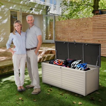 Zahradní box Larus - 390 litrů - béžová GRINDI IN THE GARDEN - 14