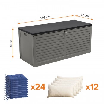 Zahradní box Columba - 490 litrů - tmavě šedá GRINDI IN THE GARDEN - 3