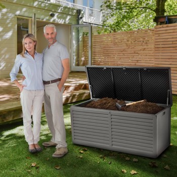Zahradní box Columba - 490 litrů - tmavě šedá GRINDI IN THE GARDEN - 11