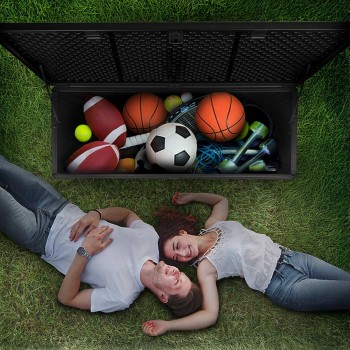 Zahradní box Columba - 490 litrů - černá GRINDI IN THE GARDEN - 17