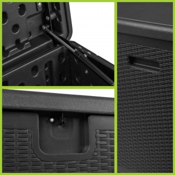 Zahradní box Rissa I - 570 litrů - černá GRINDI IN THE GARDEN - 11