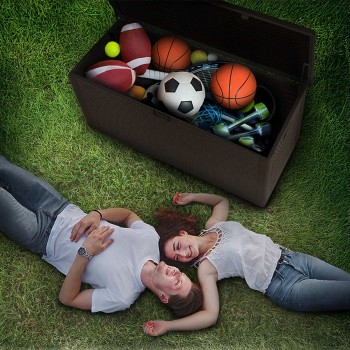 Zahradní box Rissa I - 570 litrů - hnědá GRINDI IN THE GARDEN - 14