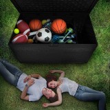 Zahradní box Rissa II - 870 litrů - černá GRINDI IN THE GARDEN - 16