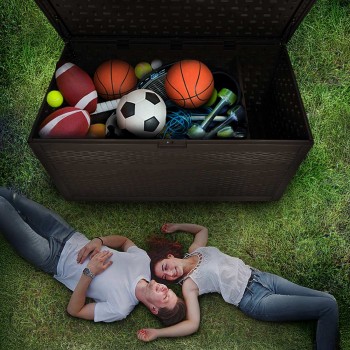 Zahradní box Rissa II - 870 litrů - hnědá GRINDI - 16