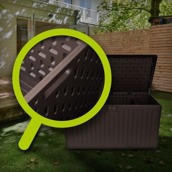 Zahradní box Treeline II - 870 litrů - hnědá GRINDI - 12