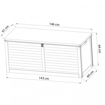 Zahradní box Columba - 490 litrů - tmavě šedá GRINDI IN THE GARDEN - 13