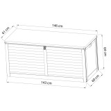 Zahradní box Columba - 490 litrů - tmavě šedá GRINDI IN THE GARDEN - 13