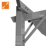 Zahradní terasová pergola - kovová - šedá - Irda I 3x3m GRINDI IN THE GARDEN - 13