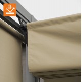 Zahradní terasová pergola - kovová - béžová - Irda I 3x3m GRINDI IN THE GARDEN - 8