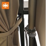 Zahradní terasová pergola - ocelová - béžová - Irda III 4x4m GRINDI IN THE GARDEN - 10