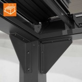 Zahradní terasová pergola - hliníková - šedá - Kea I 3x3m s otvírací střechou GRINDI IN THE GARDEN - 13