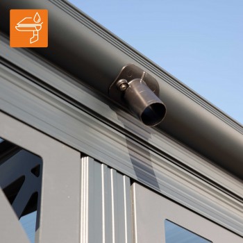 Pergola - přístřešek pro auto - šedá - hliníková - Tilos II - 505x300x220 GRINDI IN THE GARDEN - 8