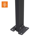 Pergola - přístřešek pro auto - šedá - hliníková - Tilos I - 505x300x220 GRINDI IN THE GARDEN - 11