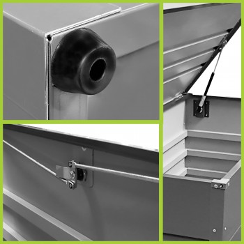 Zahradní kovový box - 400l - 130x61x62 - Orto GRINDI IN THE GARDEN - 6