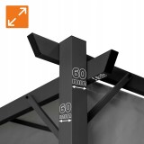 Zahradní terasová pergola - ocelová - šedá - Delos I 2,9x2,9m GRINDI IN THE GARDEN - 5