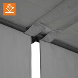 Zahradní terasová pergola - ocelová - šedá - Delos I 2,9x2,9m GRINDI IN THE GARDEN - 12