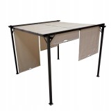 Zahradní terasová pergola - ocelová - béžová - Delos I 2,9x2,9m GRINDI IN THE GARDEN - 1