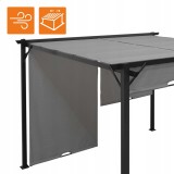 Zahradní terasová pergola - ocelová - šedá - Delos II 2,9x3,9m GRINDI IN THE GARDEN - 9