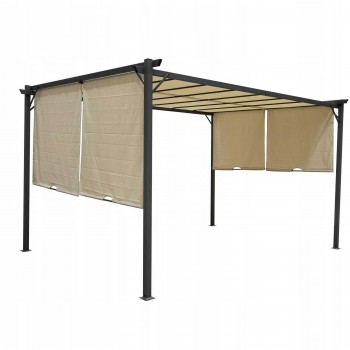 Zahradní terasová pergola - ocelová - béžová - Delos II 2,9x3,9m