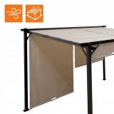 Zahradní terasová pergola - ocelová - béžová - Delos II 2,9x3,9m GRINDI IN THE GARDEN - 8