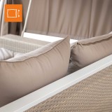 Zahradní houpací lehátko se stříškou - bílé - Sumba I - 236x180x210 GRINDI - 5