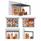 Zahradní terasová pergola ke zdi - hliníková - bílá - Kea VII 4x3m s otvírací střechou GRINDI IN THE GARDEN - 4