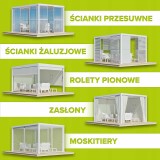 Zahradní terasová pergola ke zdi - hliníková - bílá - Kea VII 4x3m s otvírací střechou GRINDI IN THE GARDEN - 12