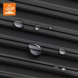 Zahradní terasová pergola ke zdi - hliníková - šedá - Kea VII 4x3m s otvírací střechou GRINDI IN THE GARDEN - 10