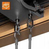 Zahradní terasová pergola - hliníková - imitace dřeva - Kea II 3x4m s otvírací střechou GRINDI IN THE GARDEN - 8