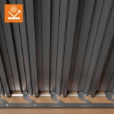 Zahradní terasová pergola - hliníková - imitace dřeva - Kea II 3x4m s otvírací střechou GRINDI IN THE GARDEN - 9