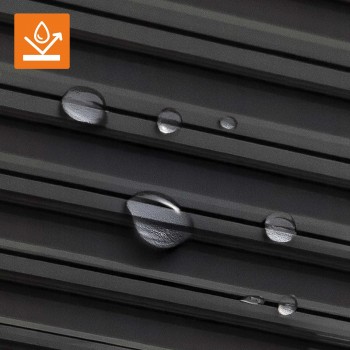 Zahradní terasová pergola - hliníková - imitace dřeva - Kea II 3x4m s otvírací střechou GRINDI IN THE GARDEN - 10