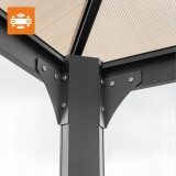 Zahradní hliníkový altán, antracitový - Libra I - 3x3m GRINDI IN THE GARDEN - 8