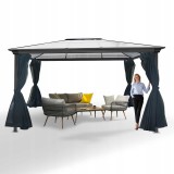 Zahradní hliníkový altán, antracitový - Libra II - 4x3m GRINDI IN THE GARDEN - 2