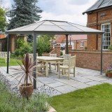 Zahradní hliníkový altán, antracitový - Libra II - 4x3m GRINDI IN THE GARDEN - 4