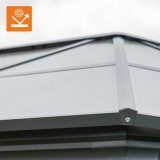 Zahradní hliníkový altán, antracitový - Libra II - 4x3m GRINDI IN THE GARDEN - 8