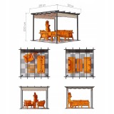 Zahradní terasová pergola - kovová - béžová - Milos I 3x3m GRINDI IN THE GARDEN - 7