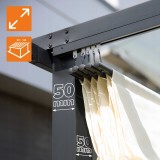 Zahradní terasová pergola - kovová - béžová - Milos I 3x3m GRINDI IN THE GARDEN - 11