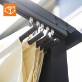 Zahradní terasová pergola - kovová - béžová - Milos I 3x3m GRINDI IN THE GARDEN - 14