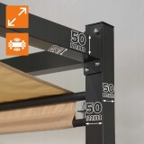 Zahradní terasová pergola - kovová - béžová - Naxos 3x3m GRINDI IN THE GARDEN - 5