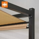 Zahradní terasová pergola - kovová - béžová - Naxos 3x3m GRINDI IN THE GARDEN - 7