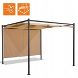Zahradní terasová pergola - kovová - béžová - Naxos 3x3m GRINDI IN THE GARDEN - 8